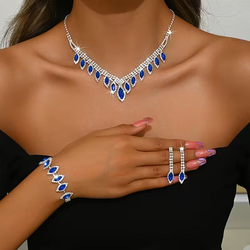 Sapphire Shine Jewelry Set | Støt diabetes