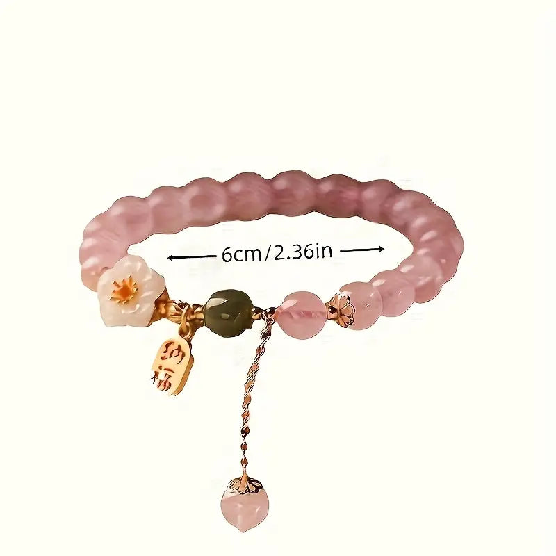 Soft Pink Flower Bracelet | Støt brystkræft