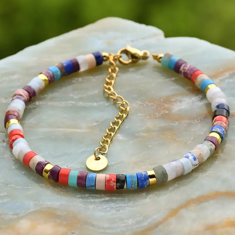 Natural Stone Bracelet | Støt brystkræft