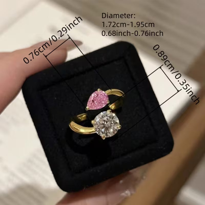 Pink Teardrop Ring | Støt brystkræft