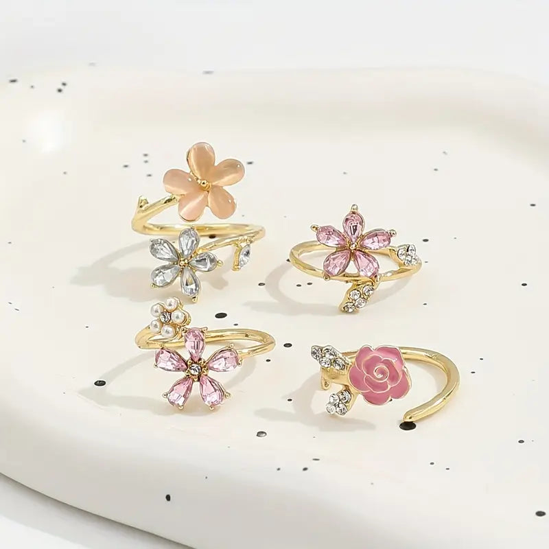 Floral Ring Set | Støt brystkræft