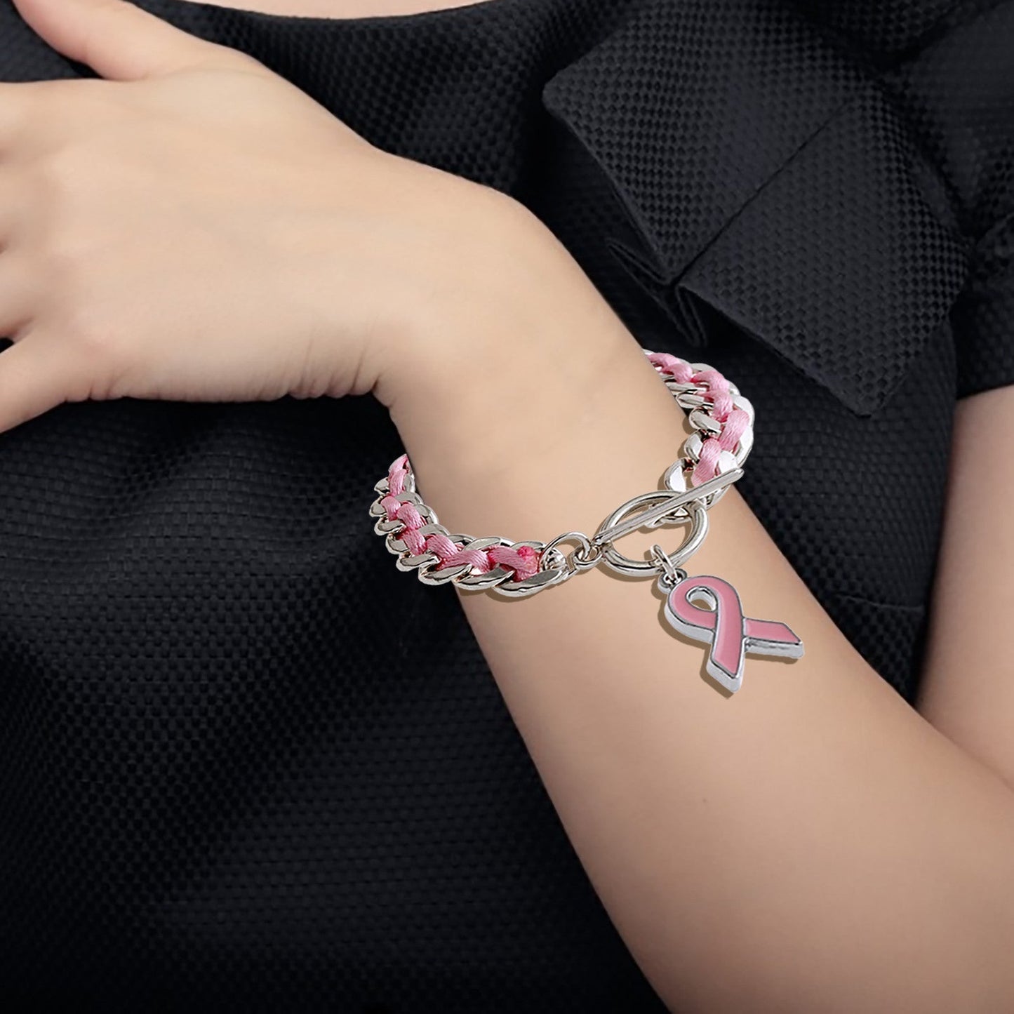 Pink Heart Armband | Støt brystkræft
