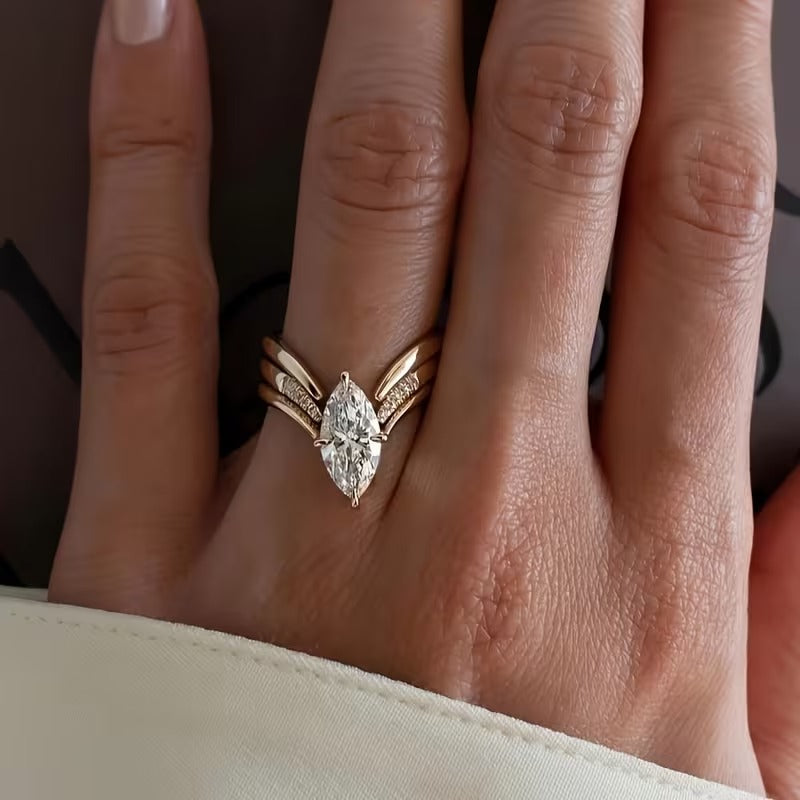 Elegant Drop Ring | Støt brystkræft