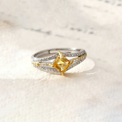 Multi-Layer Yellow Diamond Ring | Støt kampen mod brystkræft