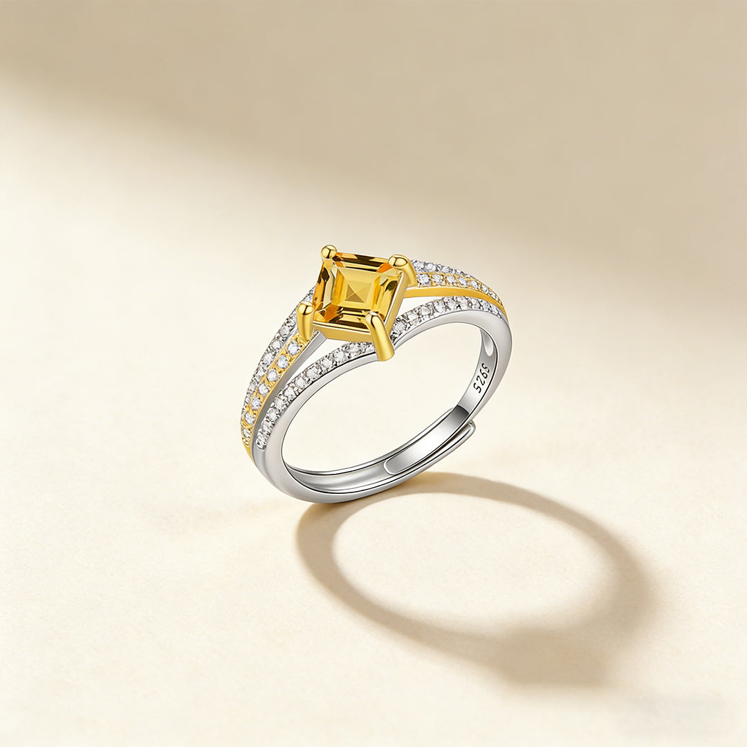 Multi-Layer Yellow Diamond Ring | Støt kampen mod brystkræft