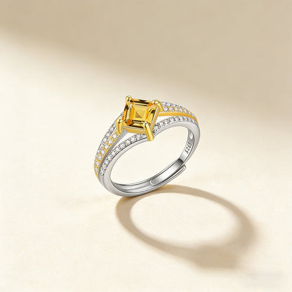 Multi-Layer Yellow Diamond Ring | Støt kampen mod brystkræft
