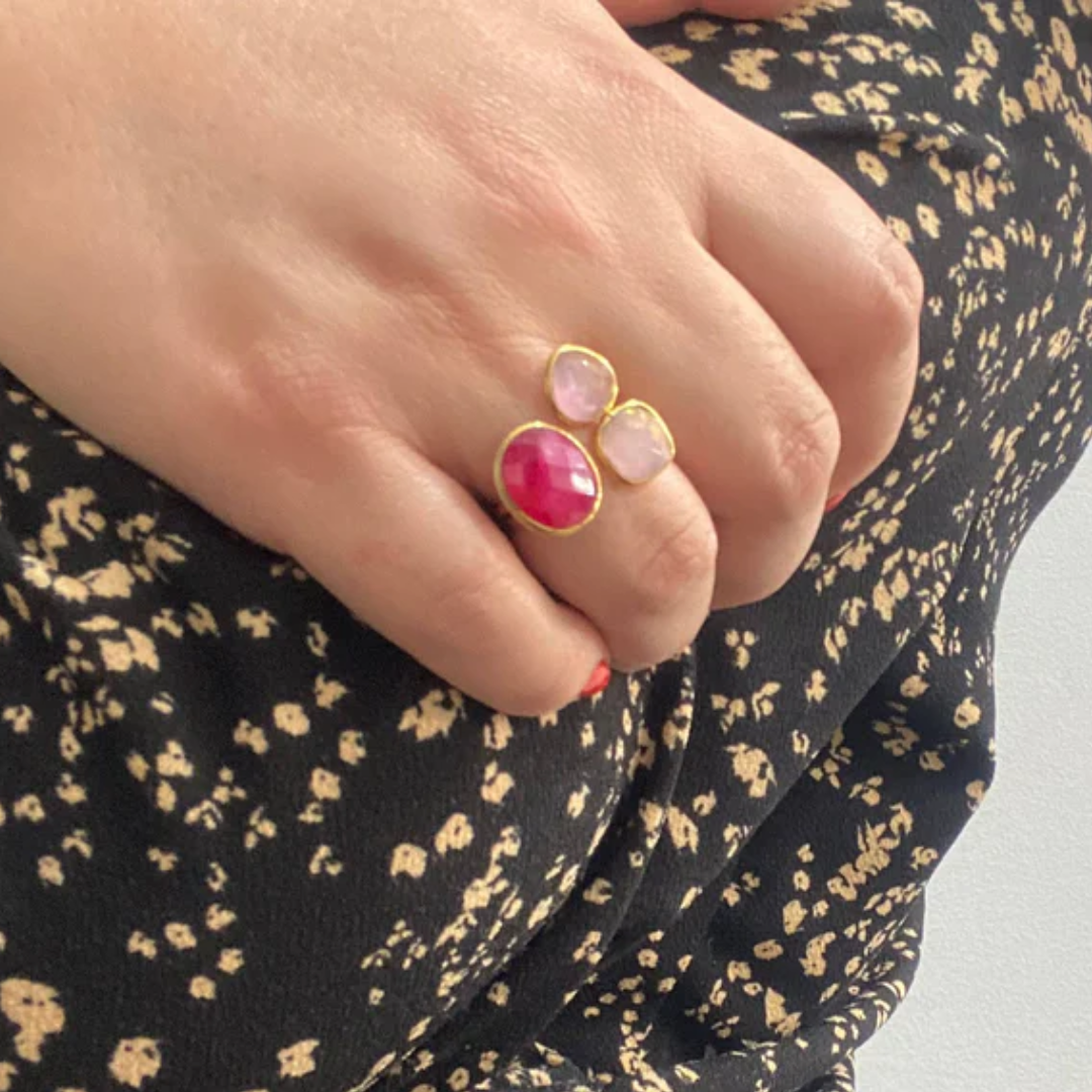 Aurora Trinity Ring | Støt brystkræft