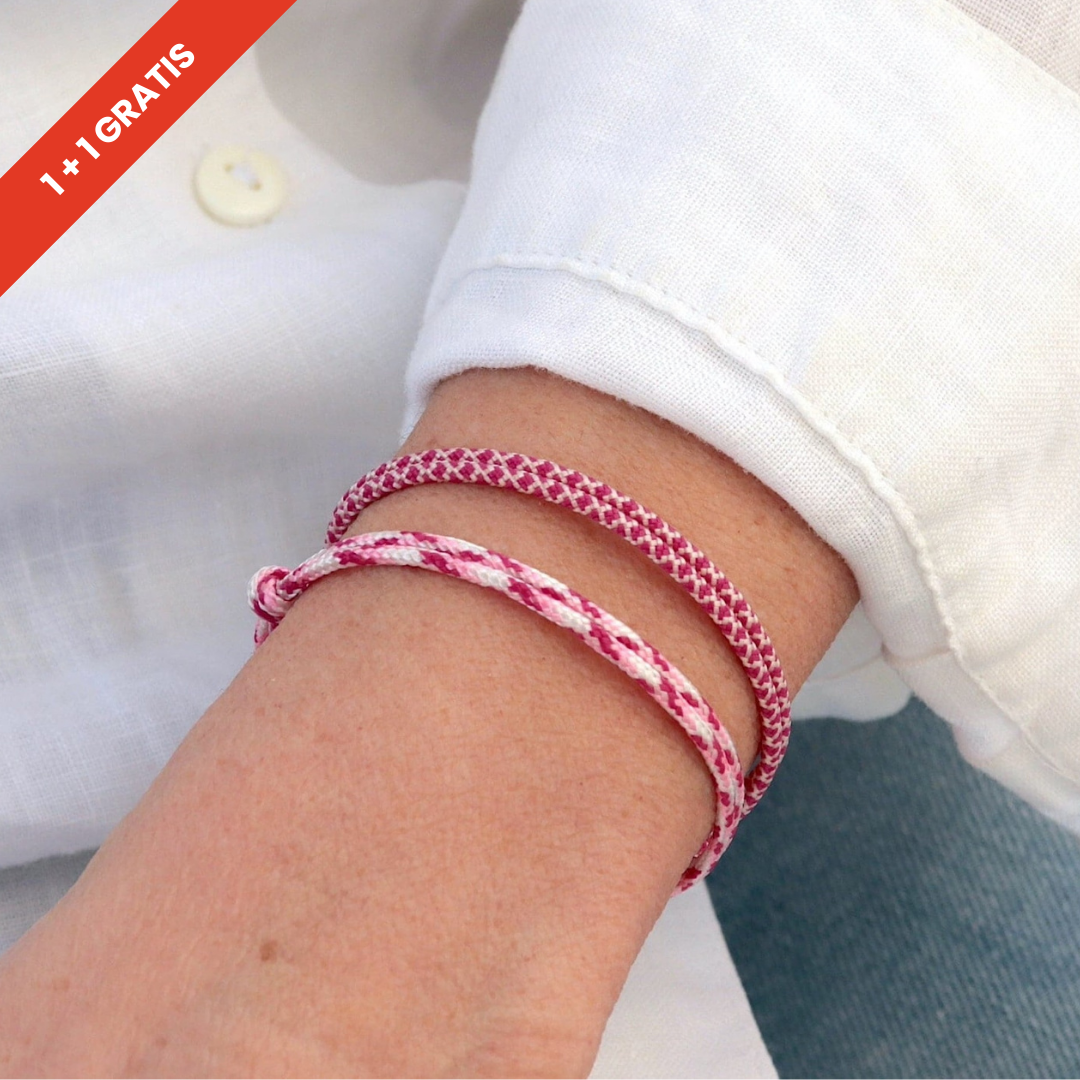 Pink Rope Bracelet | Støt brystkræft
