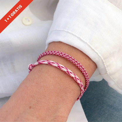 Pink Rope Bracelet | Støt brystkræft