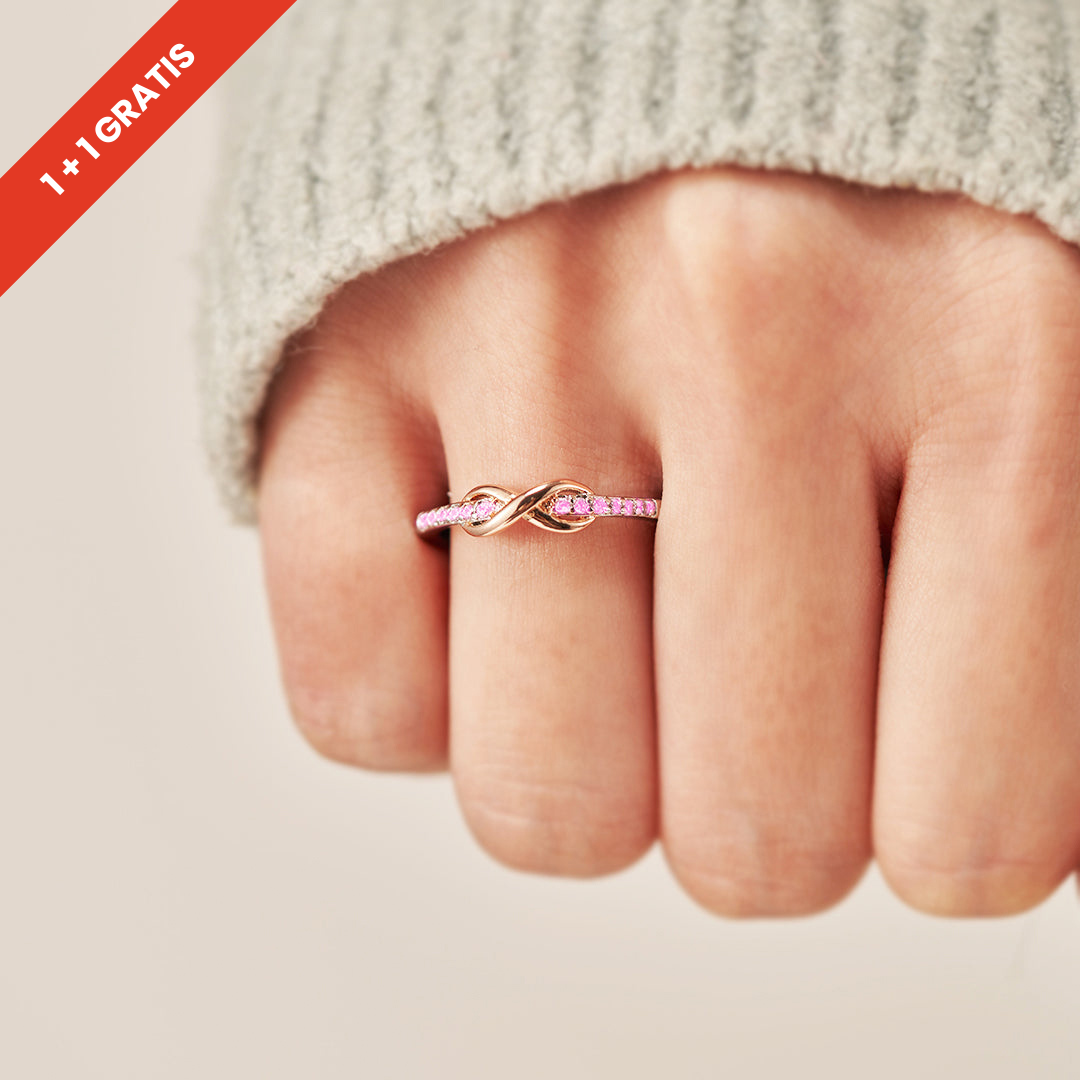 Pink Infinity Diamond Ring | Støt brystkræft