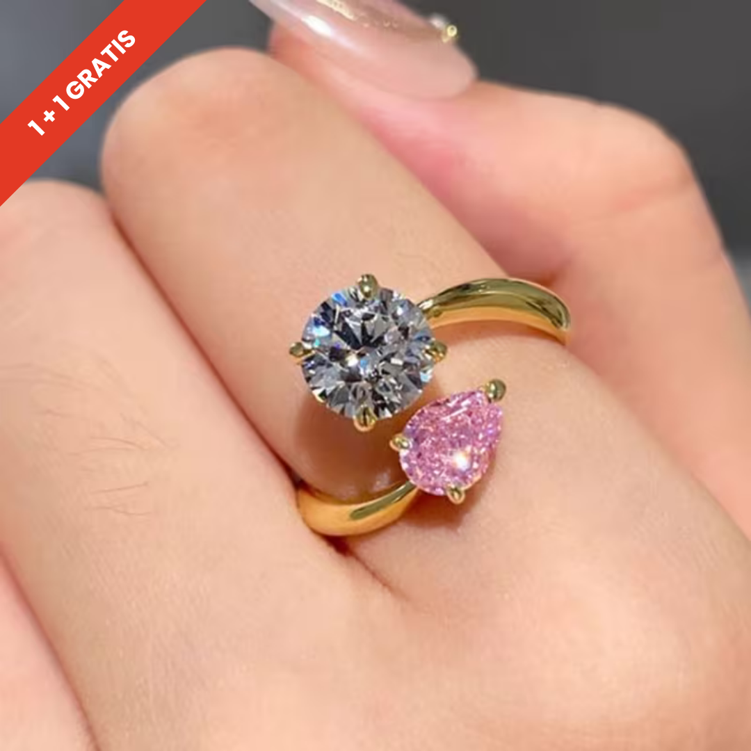 Pink Teardrop Ring | Støt brystkræft