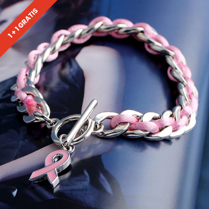 Pink Heart Armband | Støt brystkræft