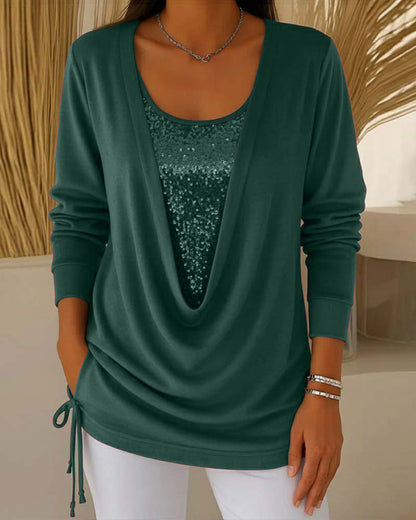 Anavelle™ - Moderigtig top med pailletter