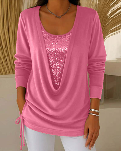 Anavelle™ - Moderigtig top med pailletter