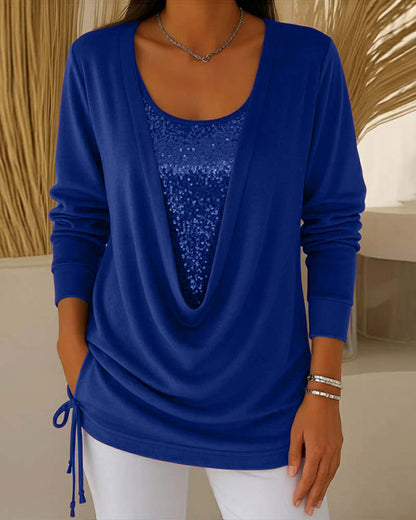 Anavelle™ - Moderigtig top med pailletter