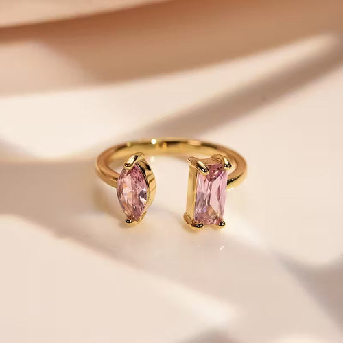 Teardrop Cubic Ring | Støt brystkræft