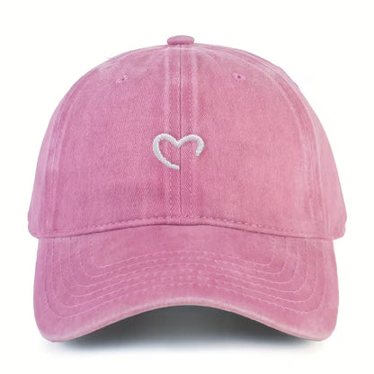 Embroidered Heart Hat | Støt brystkræft