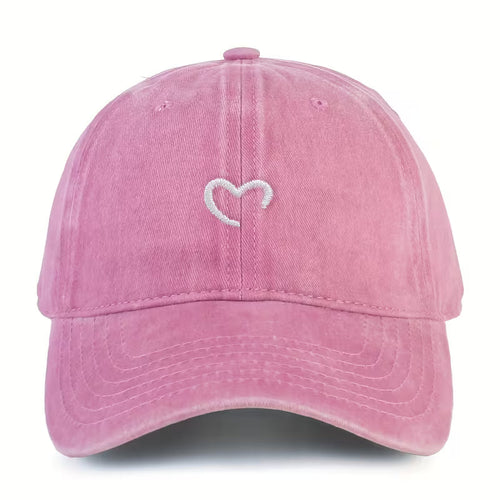 Embroidered Heart Hat | Støt brystkræft