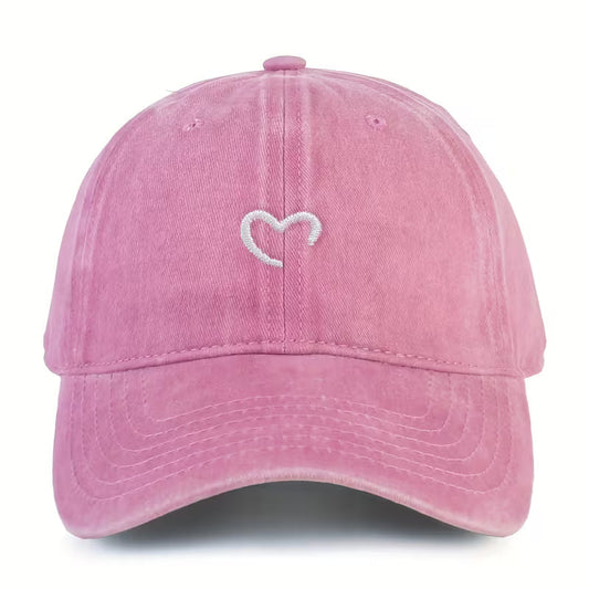 Embroidered Heart Hat | Støt brystkræft
