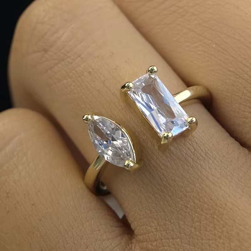 Teardrop Cubic Ring | Støt brystkræft