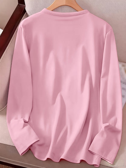 Long-Sleeve with Heart Print | Støt brystkræft