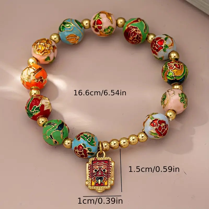 Floral Beaded Bracelet | Støt brystkræft