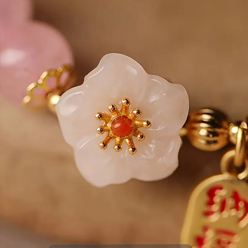 Soft Pink Flower Bracelet | Støt brystkræft