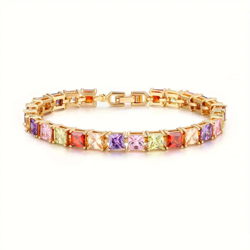 Multicolor Stoned Bracelet | Støt brystkræft