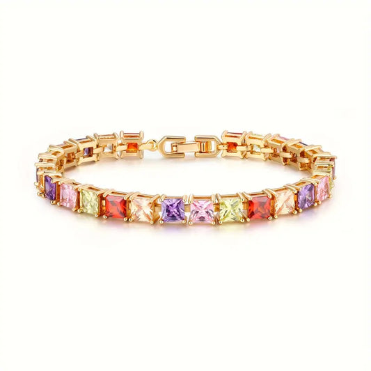 Multicolor Stoned Bracelet | Støt brystkræft