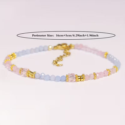 Aquamarine & Rose Quartz Bracelet | Støt brystkræft