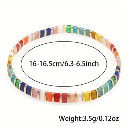 Colorful Glass-Beads Bracelet | Støt brystkræft