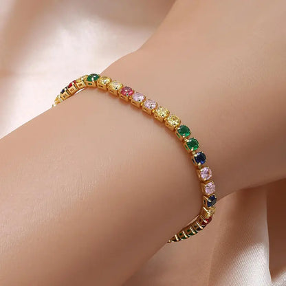 Rainbow Crystal Bracelet | Støt brystkræft