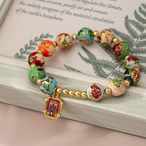 Floral Beaded Bracelet | Støt brystkræft