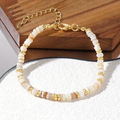 Rainbow Shell Chain Bracelet | Støt brystkræft