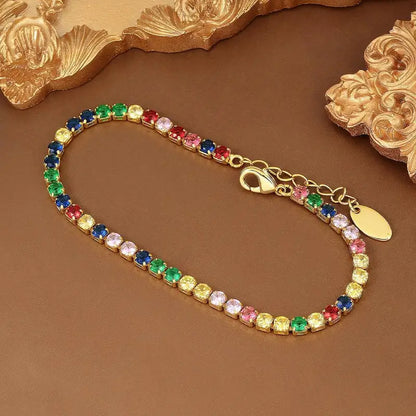 Rainbow Crystal Bracelet | Støt brystkræft