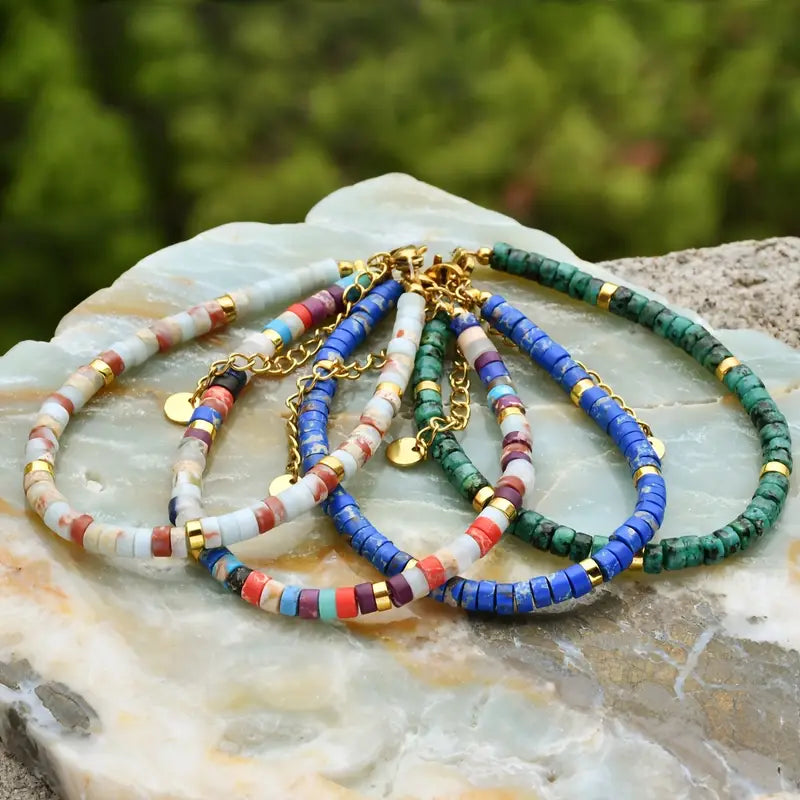 Natural Stone Bracelet | Støt brystkræft