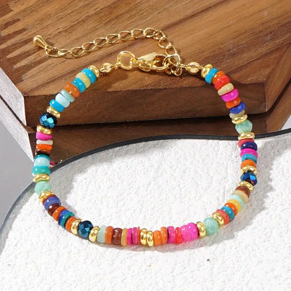 Rainbow Shell Chain Bracelet | Støt brystkræft