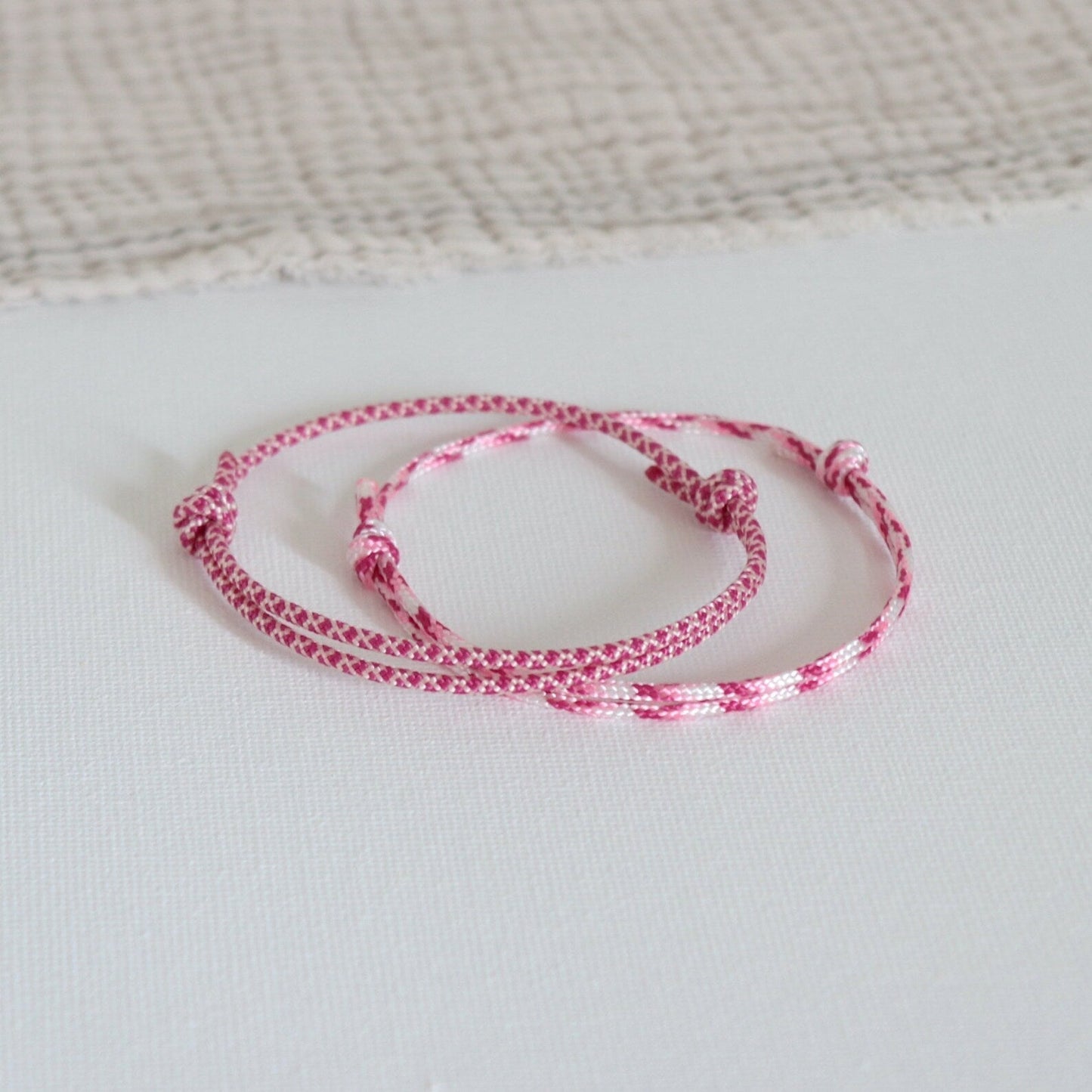 Pink Rope Bracelet | Støt brystkræft