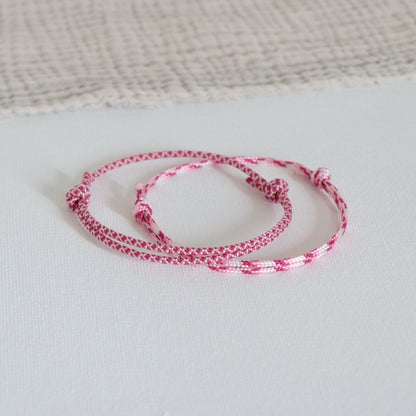 Pink Rope Bracelet | Støt brystkræft