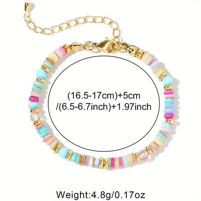 Rainbow Shell Chain Bracelet | Støt brystkræft