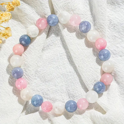 Pastel Natural Stone Bracelet | Støt brystkræft