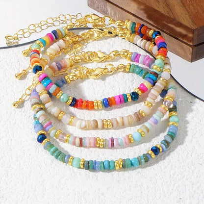 Rainbow Shell Chain Bracelet | Støt brystkræft