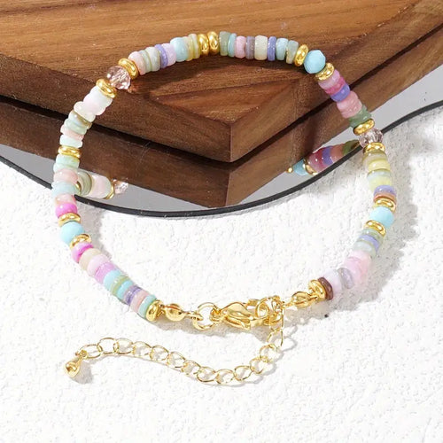 Rainbow Shell Chain Bracelet | Støt brystkræft
