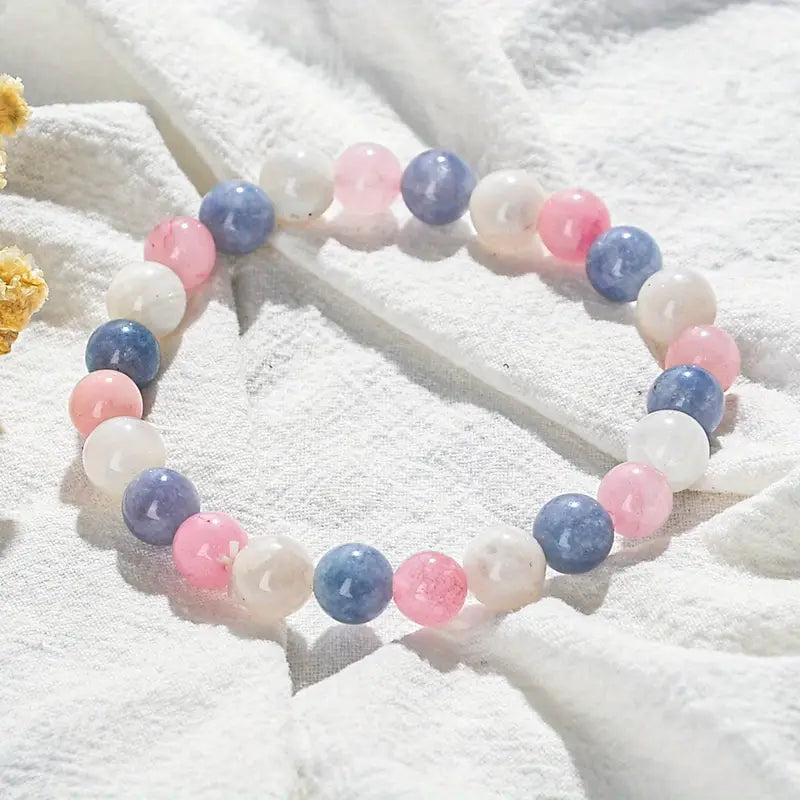 Pastel Natural Stone Bracelet | Støt brystkræft
