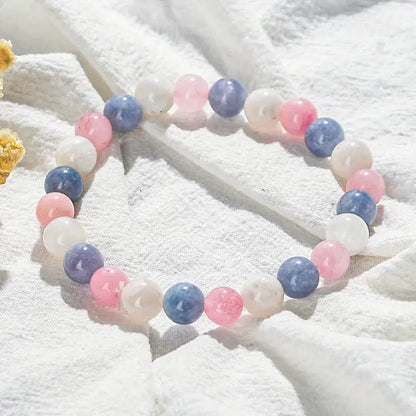 Pastel Natural Stone Bracelet | Støt brystkræft