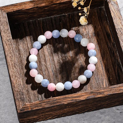 Pastel Natural Stone Bracelet | Støt brystkræft