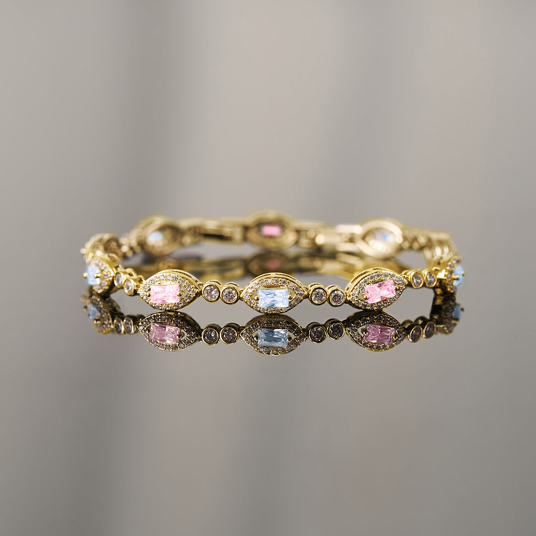 Multicolored Stone Ring | Støt brystkræft