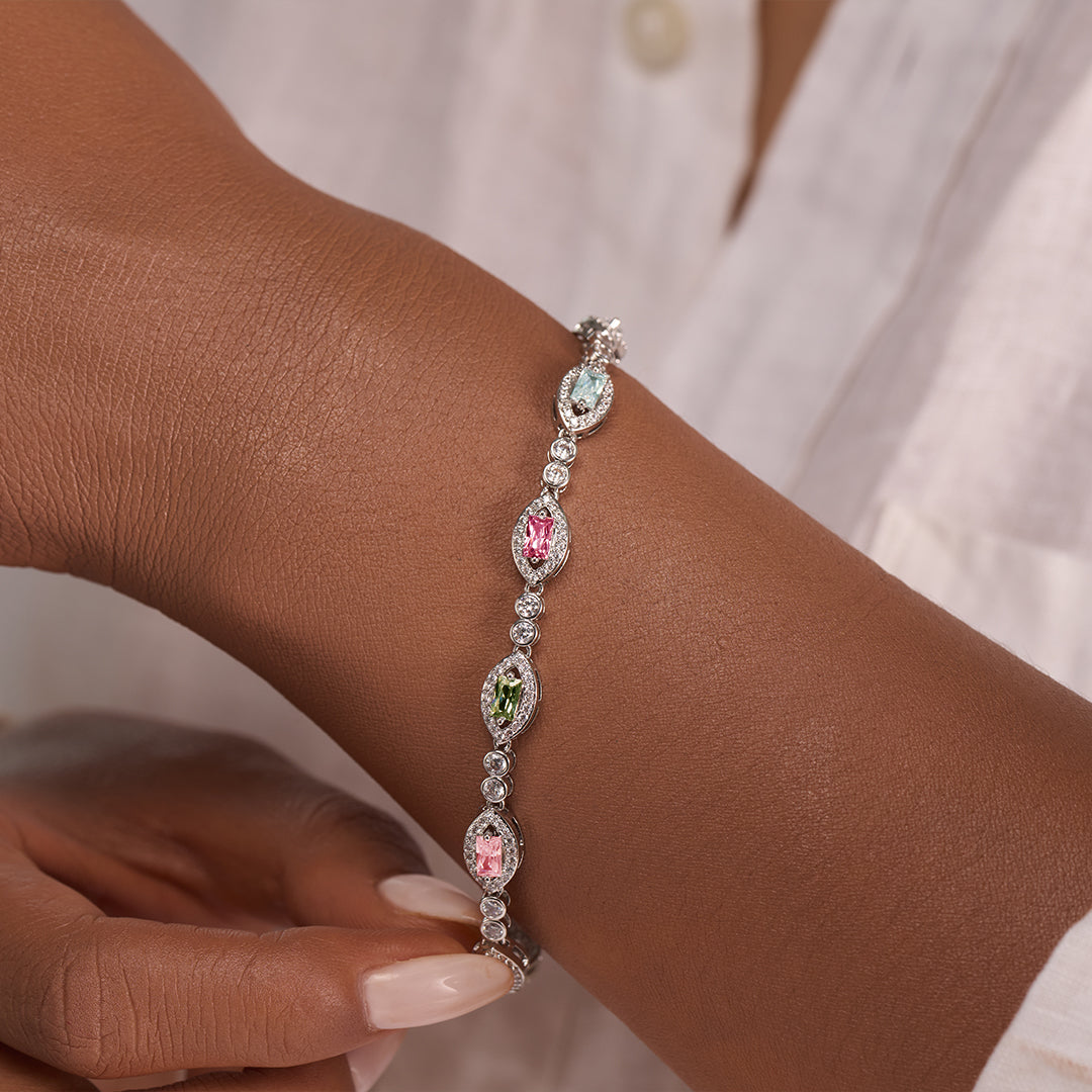 Multicolored Stone Ring | Støt brystkræft