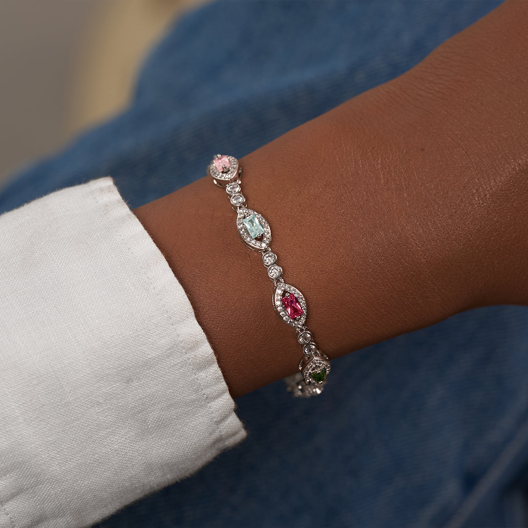 Multicolored Stone Ring | Støt brystkræft