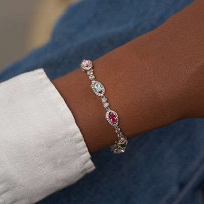 Multicolored Stone Ring | Støt brystkræft